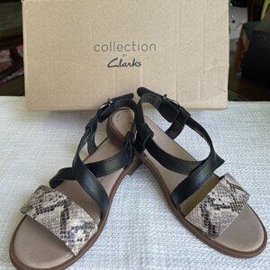 Clarks Sandals Size: 7.5 M Black Combi.